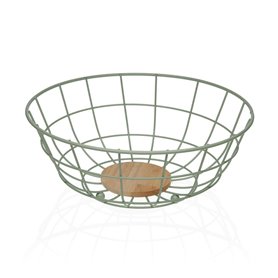 Coupe à fruits Versa Vert 28 x 12 x 28 cm Bois Bois d'hévéa Acier Fer 35,99 €