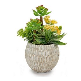 Plante décorative 16 x 22,5 x 13 cm Céramique Gris Vert Plastique 26,99 €
