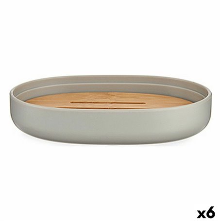 Porte-savon Gris Marron Bambou polypropylène 9,5 x 2,5 x 13 cm (6 Unités 37,99 €