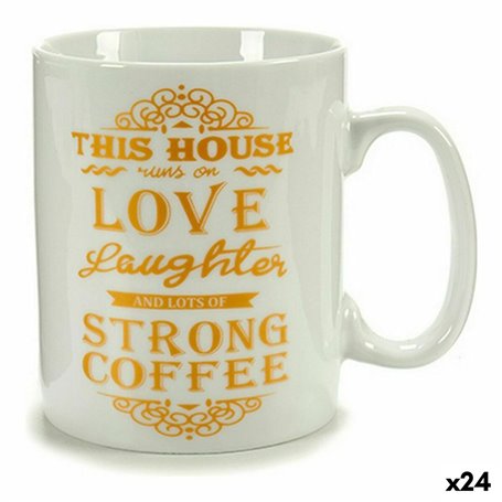 Tasse mug Coffee Porcelaine Doré Blanc 500 ml 24 Unités 157,99 €