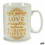 Tasse mug Coffee Porcelaine Doré Blanc 500 ml 24 Unités 157,99 €