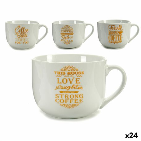 Tasse Coffee Porcelaine Doré Blanc 500 ml 24 Unités 143,99 €