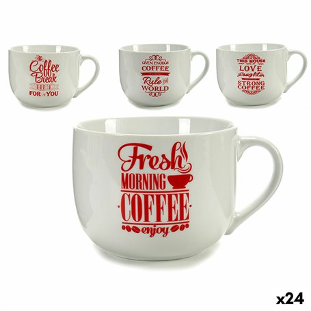 Tasse Coffee Porcelaine Rouge Blanc 500 ml 24 Unités 143,99 €