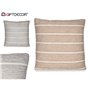 Coussin Rayures Gris Marron (45 x 12 x 45 cm) (12 Unités) 168,99 €