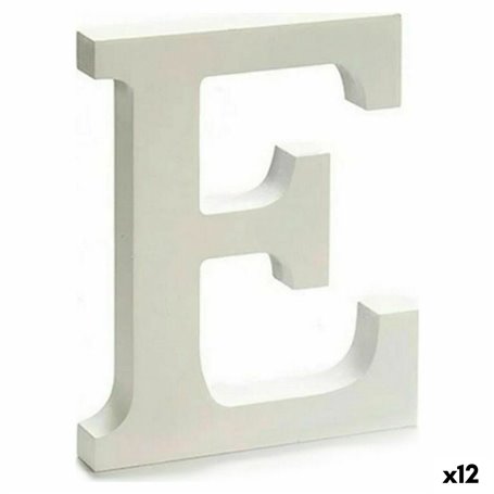 Lettre E Bois Blanc (1,8 x 21 x 17 cm) (12 Unités) 41,99 €