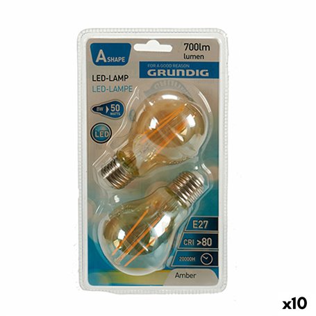 Lampe LED Grundig 8 W 2300 K E27 Ambre 700 lm (10 Unités) (6 x 10 x 6 cm 119,99 €