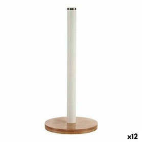 Porte-rouleaux de Cuisine Marron Blanc Métal Bambou (15 x 15 x 33,5 cm)  103,99 €