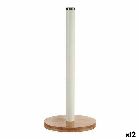 Porte-rouleaux de Cuisine Marron Blanc Métal Bambou (15 x 15 x 33,5 cm)  103,99 €
