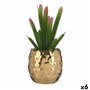 Plante décorative Céramique Doré Cactus Vert Plastique 6 Unités 80,99 €