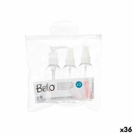 Ensemble de Voyage Transparent Blanc Plastique (36 Unités) 119,99 €