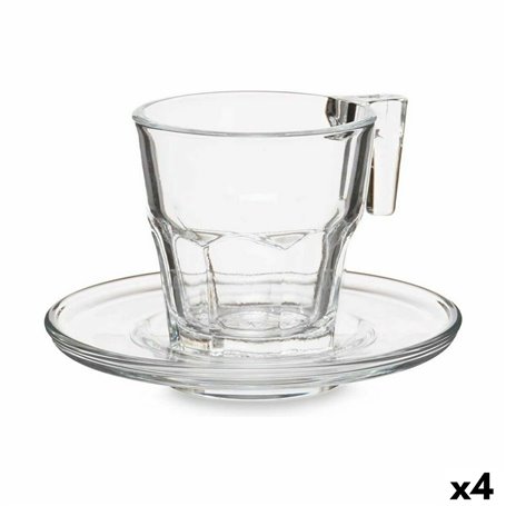 Jeu de 6 tasses avec plat Casablanca Transparent verre 4 Unités (70 ml) 96,99 €