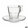 Jeu de 6 tasses avec plat Casablanca Transparent verre 4 Unités (70 ml) 96,99 €