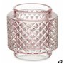 Bougeoir Rose verre (9 x 8,8 x 9 cm) (12 Unités) 129,99 €