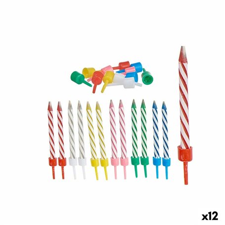 Ensemble de Bougies Multicouleur Anniversaire (12 Unités) 20,99 €