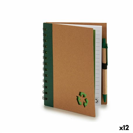 Cahier à Spirales avec Stylo Carton Recyclado 1 x 18 x 14 cm (12 Unités) 60,99 €