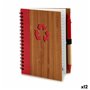 Cahier à Spirales avec Stylo Bambou 1 x 16 x 12 cm (12 Unités) 54,99 €