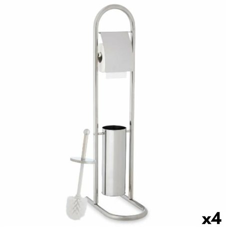 Dérouleur papier toilette avec pot à balai Argenté Acier 17,5 x 29 x 80  155,99 €