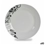 Assiette plate Ø 24,4 cm Noir Blanc Porcelaine Pâtes (10 Unités) 115,99 €