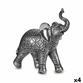 Figurine Décorative Eléphant Argenté 27,5 x 27 x 11 cm (4 Unités) 161,99 €