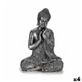 Figurine Décorative Buda Assis Argenté 22 x 33 x 18 cm (4 Unités) 199,99 €