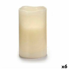 Bougie LED Crème 7,5 x 12,5 x 7,5 cm (6 Unités) 39,99 €