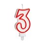 Bougie Anniversaire Numéro 3 Rouge Blanc (12 Unités) 20,99 €