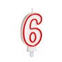 Bougie Anniversaire Numéro 6 Rouge Blanc (12 Unités) 20,99 €