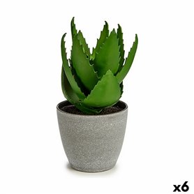 Plante décorative Aloe Vera 15 x 23,5 x 15 cm Gris Vert Plastique (6 Uni 90,99 €