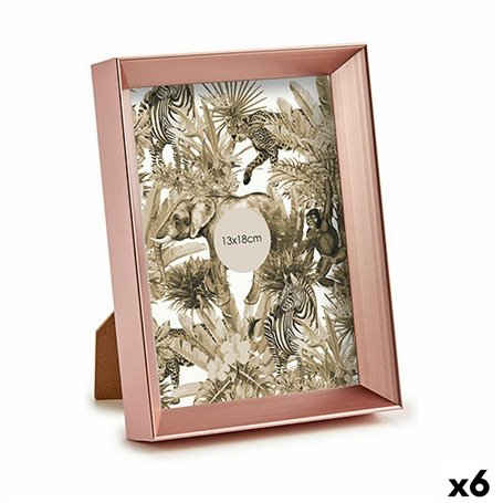 Cadre photo 15 x 3,3 x 20 cm Rose Cuivre Plastique verre (6 Unités) 35,99 €