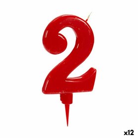 Bougie Rouge Anniversaire Numéro 2 (12 Unités) 60,99 €