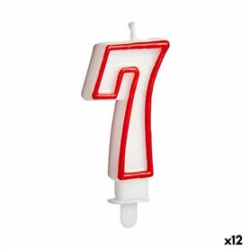 Bougie Anniversaire Numéro 7 Rouge Blanc (12 Unités) 20,99 €