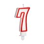 Bougie Anniversaire Numéro 7 Rouge Blanc (12 Unités) 20,99 €