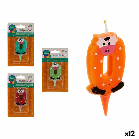 Bougie animaux Anniversaire Numéro 0 (12 Unités) 40,99 €