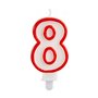 Bougie Anniversaire Numéro 8 Rouge Blanc (12 Unités) 20,99 €