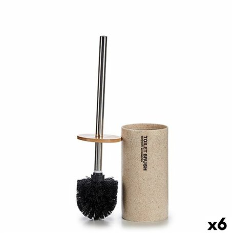 Brosse de salle de wc Beige Argenté Métal Résine Bambou 9,6 x 37,5 x 9,6 113,99 €