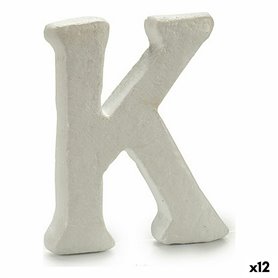 Lettre K Blanc polystyrène 1 x 15 x 13,5 cm (12 Unités) 77,99 €