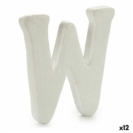 Lettre W Blanc polystyrène 1 x 15 x 13,5 cm (12 Unités) 75,99 €