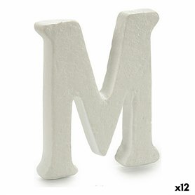 Lettre M Blanc polystyrène 1 x 15 x 13,5 cm (12 Unités) 77,99 €