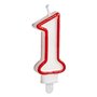 Bougie Anniversaire Numéro 1 Rouge Blanc (12 Unités) 20,99 €