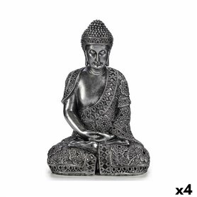 Figurine Décorative Buda Assis Argenté 17 x 32,5 x 22 cm (4 Unités) 199,99 €