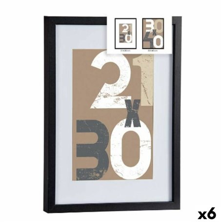 Porte photos mural Noir verre Bois MDF 32,5 x 2,5 x 42,5 cm (6 Unités) 95,99 €