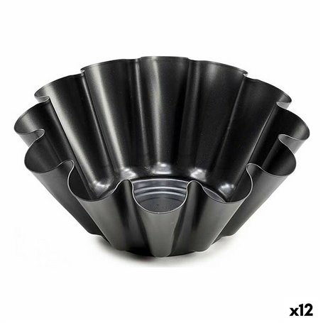 Moule à flan 23 x 8,2 x 23 cm Acier Gris foncé (12 Unités) 71,99 €