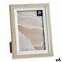 Cadre photo 16,5 x 21,5 x 2 cm Verre Beige Blanc Plastique (6 Unités) 37,99 €