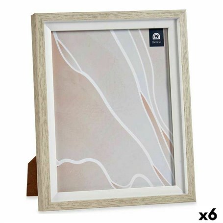 Cadre photo 24 x 2 x 29 cm Verre Beige Blanc Plastique (6 Unités) 55,99 €