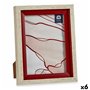 Cadre photo 17 x 2 x 21,8 cm Verre Rouge Bois Marron Plastique (6 Unités 37,99 €