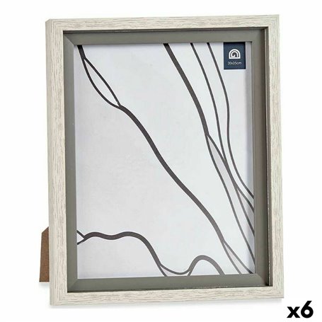 Cadre photo 24 x 2 x 29 cm Verre Gris Bois Marron Plastique (6 Unités) 55,99 €