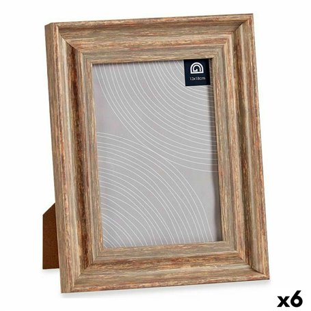 Cadre photo 19 x 2 x 24 cm Verre Bois Marron Cuivre Plastique (6 Unités) 42,99 €