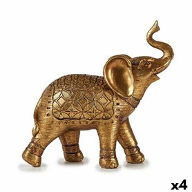 Figurine Décorative Eléphant Doré 27,5 x 27 x 11 cm (4 Unités) 159,99 €