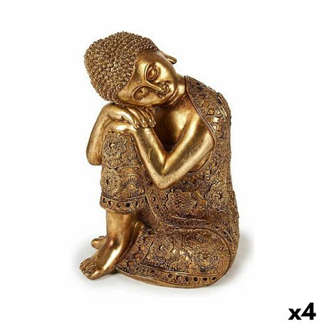 Figurine Décorative Buda Assis Doré 20 x 30 x 20 cm (4 Unités) 189,99 €