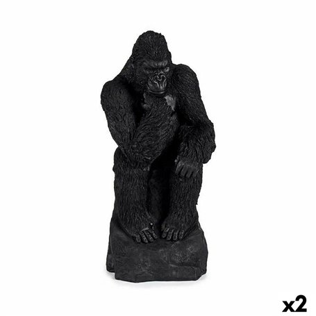 Figurine Décorative Gorille Noir 20 x 45 x 20 cm (2 Unités) 199,99 €